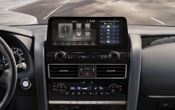 2023 Nissan Armada touchscreen and front console | Wallace Nissan of Kingsport in Kingsport TN