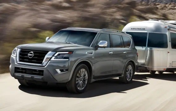 2023 Nissan Armada towing an airstream | Wallace Nissan of Kingsport in Kingsport TN